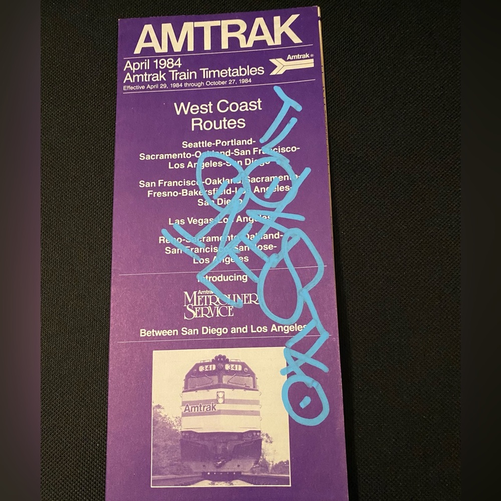 Vintage 1980’s Amtrak Train graffiti Toomer TLOK TKO Retna the seventh letter